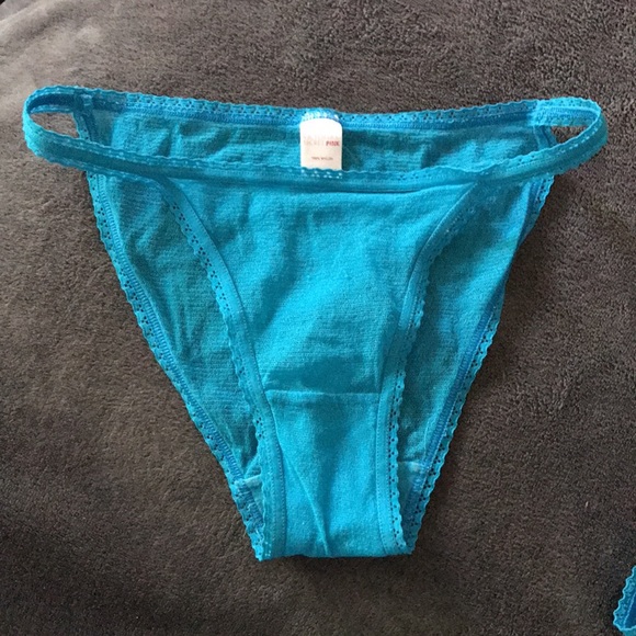 Rare 2 PAIRS Vintage PINK String Bikinis - 1 Mesh & 1 cotton - Picture 4 of 7